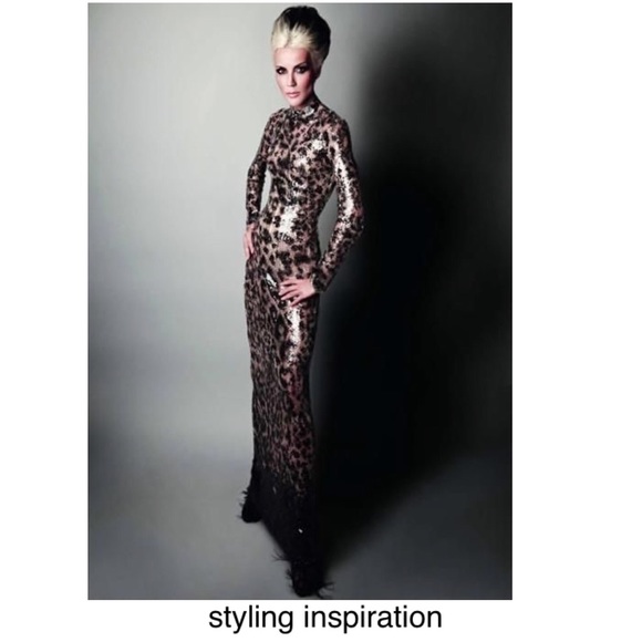 L.A.M.B Dorothee Platform Wedge Heels White leopard animal print sz 8 1/2 - Picture 11 of 16